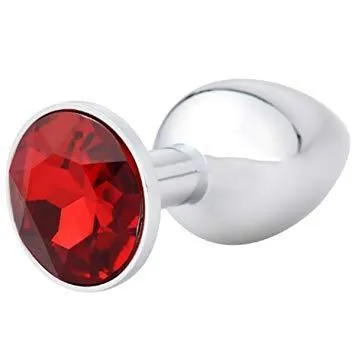 Male Sex Toys Ali Express 1351AE Small Chrome Butt Plug with Red Gem LAST CHANCE Final Closeout Male Sex Toys Ali Express 1351AE Small Chrome Butt Plug with Red Gem LAST CHANCE Final Closeout