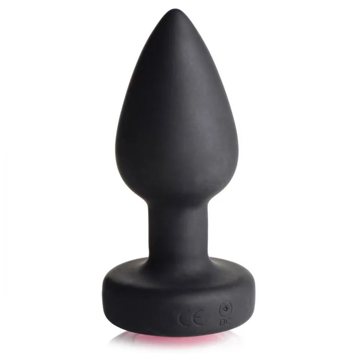Male Sex Toys XR Brands 28x Silicone Vibrating Pink Gem Anal Plug With Remote Small