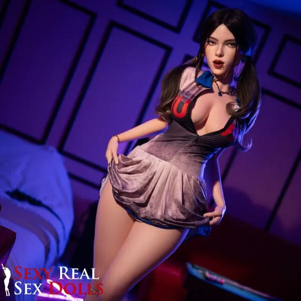 164cm 5ft4 Readytoship Movable Jaw and Silicone Body Gothic Sex Doll SY Dolls Male Sex Toys