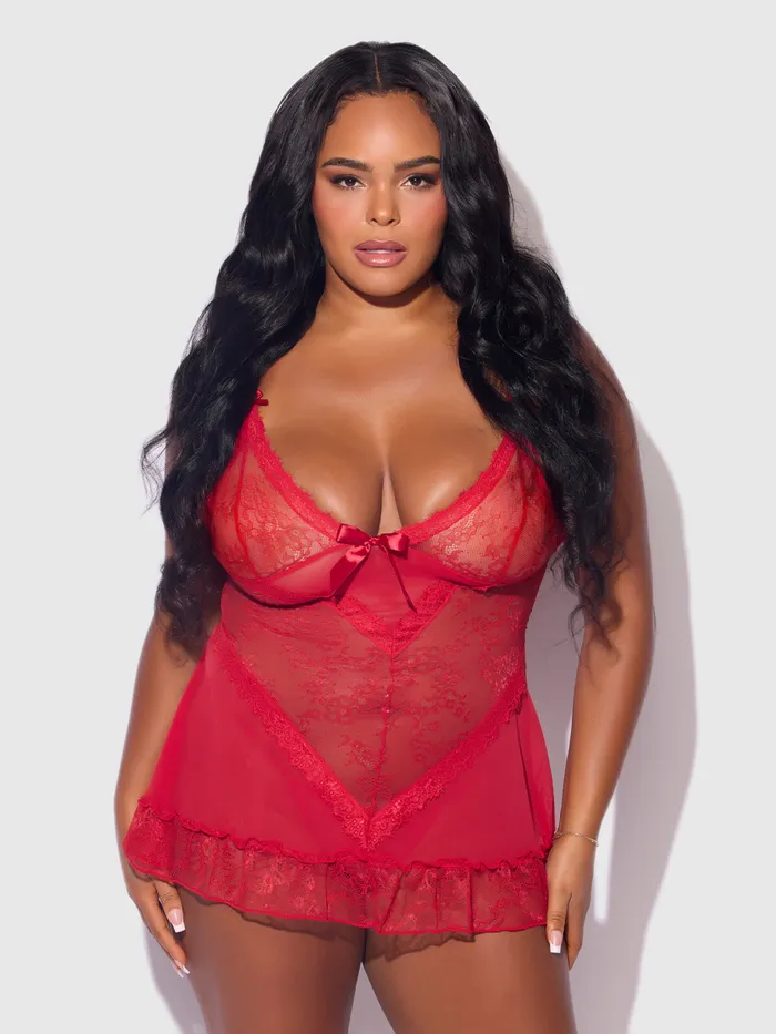 Couples Chiara Lace Mesh Babydoll Fredericks Of Hollywood Couples Chiara Lace Mesh Babydoll Fredericks Of Hollywood