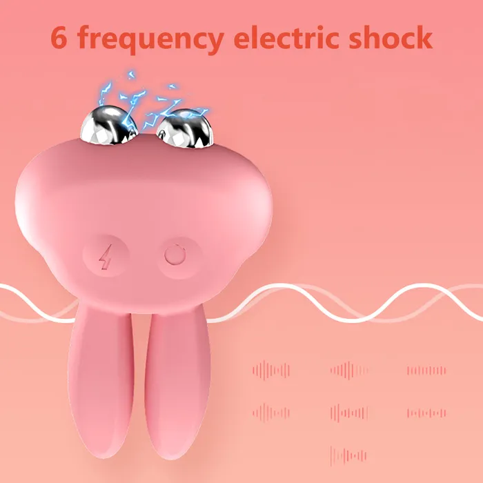 Female Sex Toys Lurevibe Lurevibe Electric Shock Rabbit Vibrator Cute Shaped Nipple Massager Clitoris Stimulator