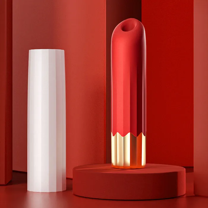 Female Sex Toys lurevibe Lurevibe Suck Vibrating Lipstick Stick