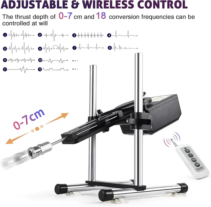 Lurevibe Female Sex Toys Silent sex machine 70W powerful 7cm adjustable premium thrust dildo machine 3 attachments