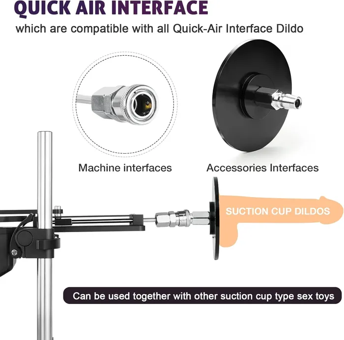 Lurevibe Female Sex Toys Silent sex machine 70W powerful 7cm adjustable premium thrust dildo machine 3 attachments