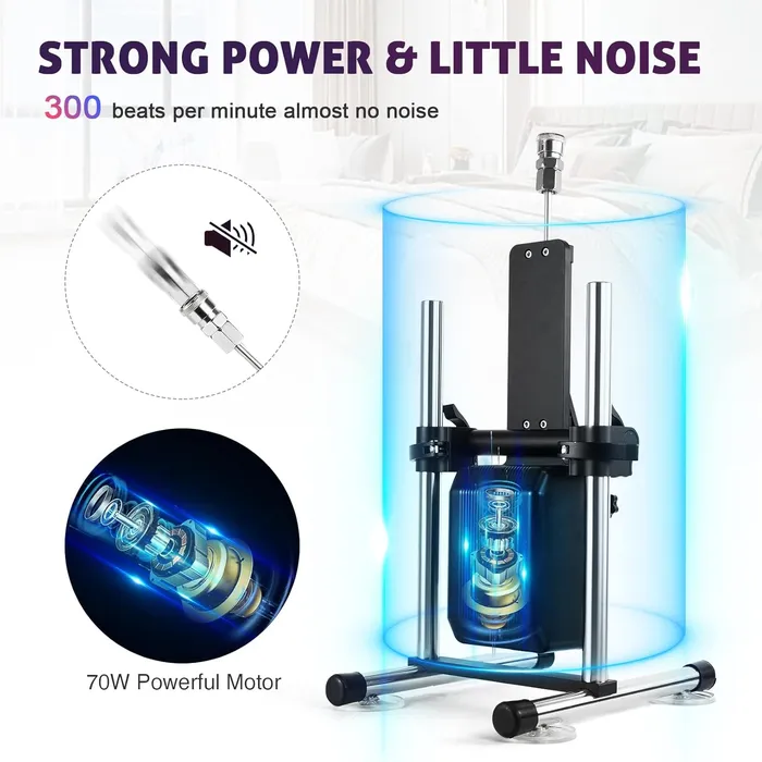 Lurevibe Female Sex Toys Silent sex machine 70W powerful 7cm adjustable premium thrust dildo machine 3 attachments