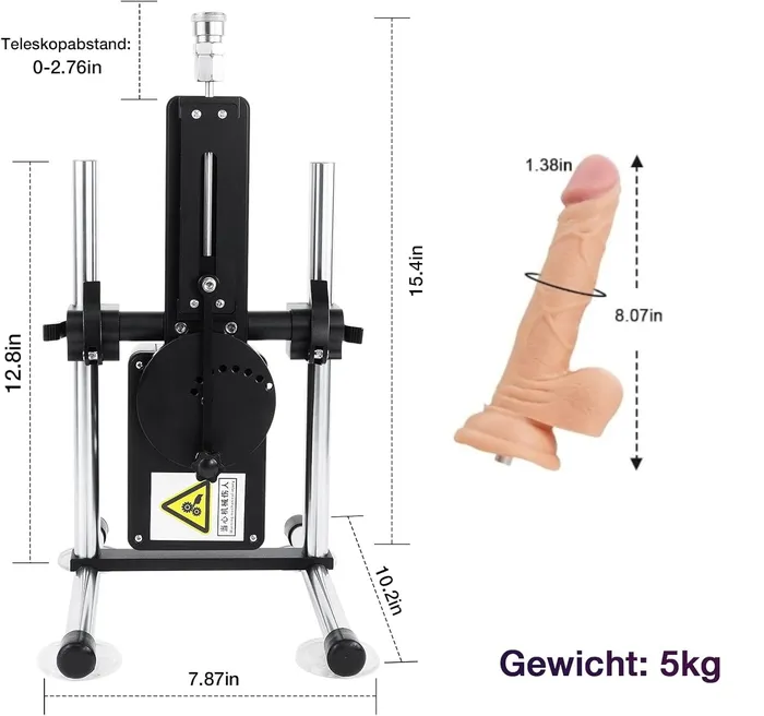 Lurevibe Female Sex Toys Silent sex machine 70W powerful 7cm adjustable premium thrust dildo machine 3 attachments