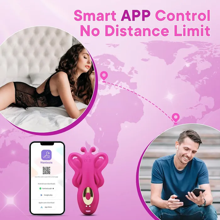Lurevibe Female Sex Toys Thong Butterfly Panty Wearable Vibrator Mini Discreet Sex Toys for Women