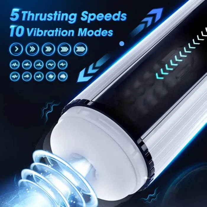 Lurevibe Male Sex Toys Lurevibe Fantasy Aircraft Cup Mens Fully Automatic Telescopic Warming Pronunciation Electric Masturator