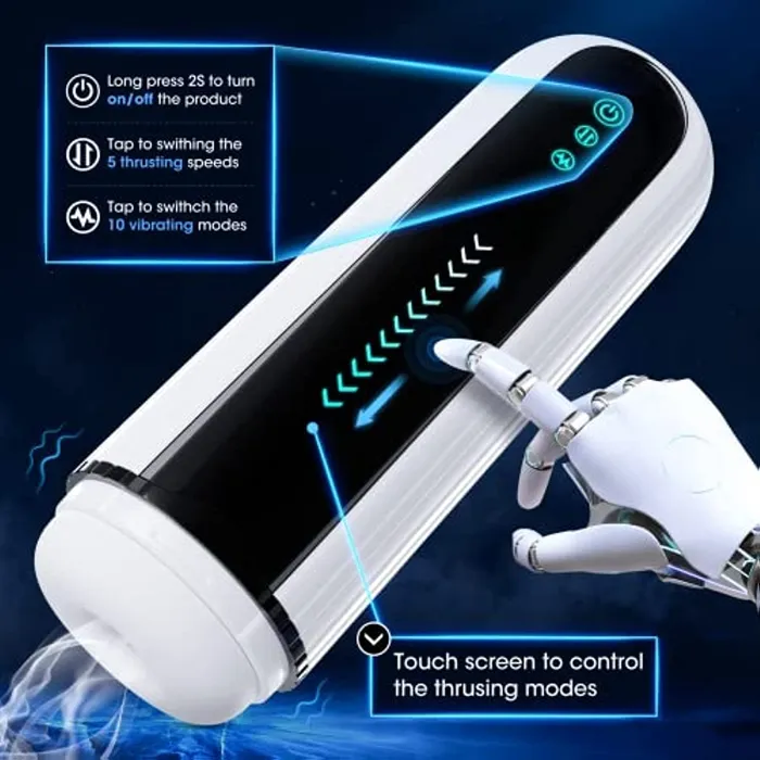Lurevibe Male Sex Toys Lurevibe Fantasy Aircraft Cup Mens Fully Automatic Telescopic Warming Pronunciation Electric Masturator