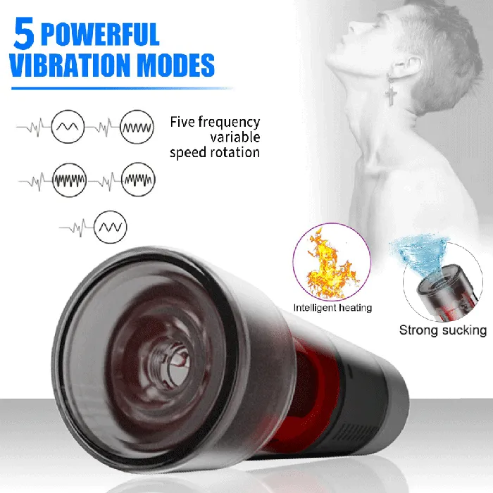 Lurevibe Male Sex Toys Lurevibe Male Automatic Telescopic Rotation Masturbation Cup