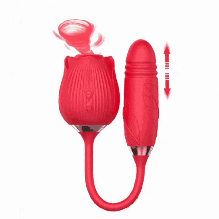 Lurevibe Vibrators Lurevibe New 2 In 1 Rose Flower Toy Pro 2