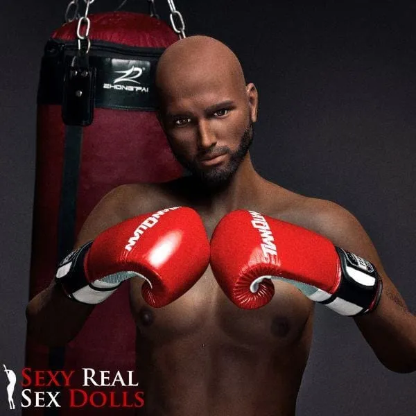 Male Sex Toys IronTech 175cm 5ft9 Boxing Champion Black Male Sex Doll Jack