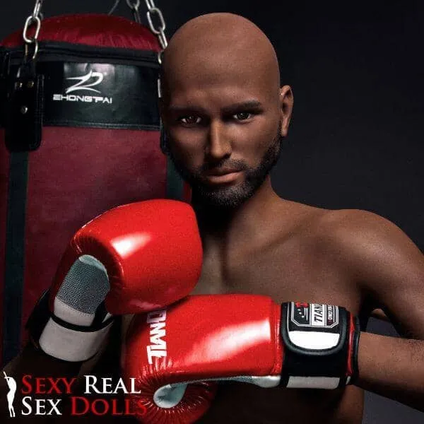 Male Sex Toys IronTech 175cm 5ft9 Boxing Champion Black Male Sex Doll Jack