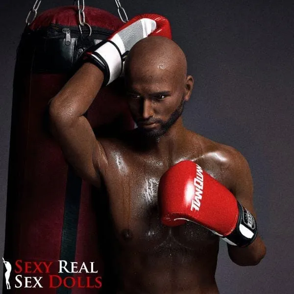 Male Sex Toys IronTech 175cm 5ft9 Boxing Champion Black Male Sex Doll Jack