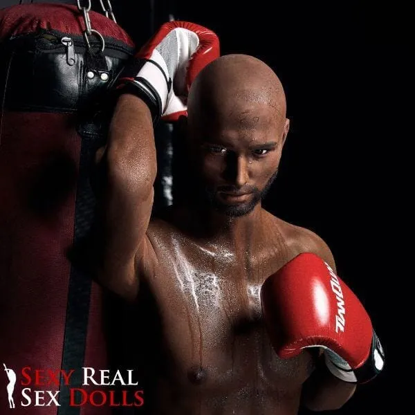 Male Sex Toys IronTech 175cm 5ft9 Boxing Champion Black Male Sex Doll Jack
