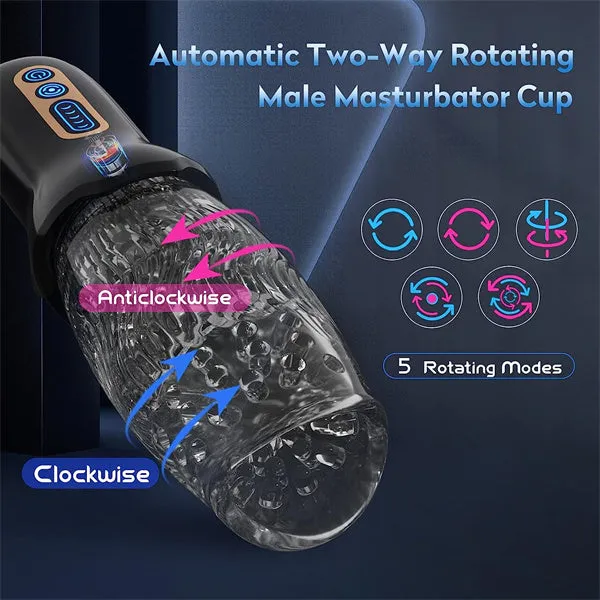 Male Sex Toys Lurevibe Lurevibe Gawk Gawk 3000 MAX Rotating Vibrating Telescopic Blowjob Masturbator
