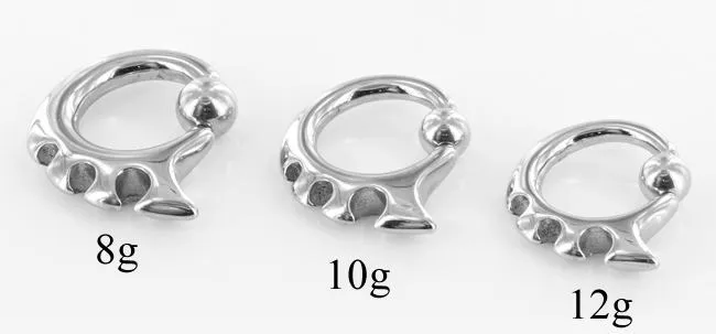 12g8g Saw Blade Captive Ring Painful Pleasures Male Sex Toys