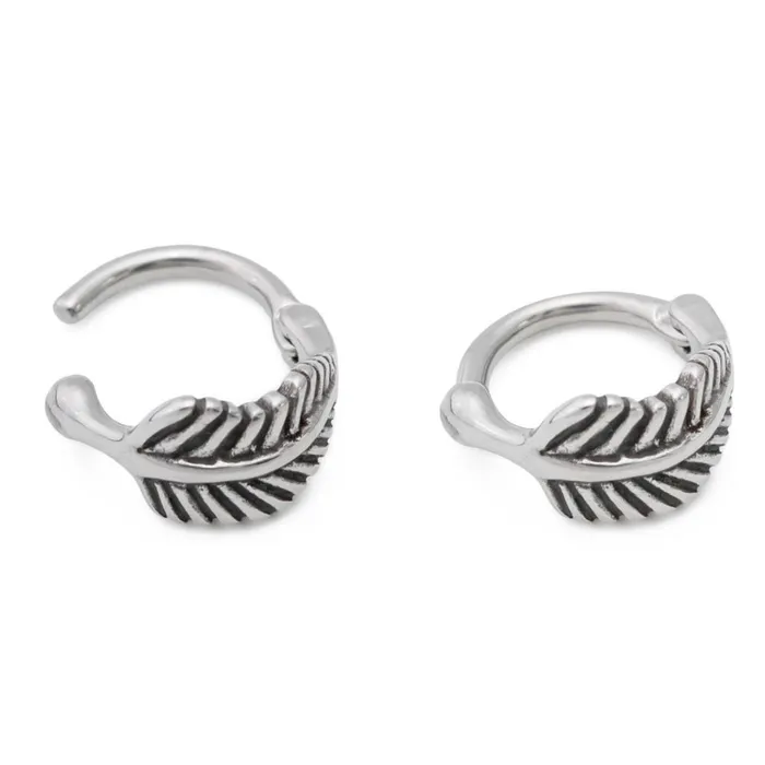 14g 38 Feather Burnished Silver Steel Clicker Price Per 1 Painful Pleasures Anal