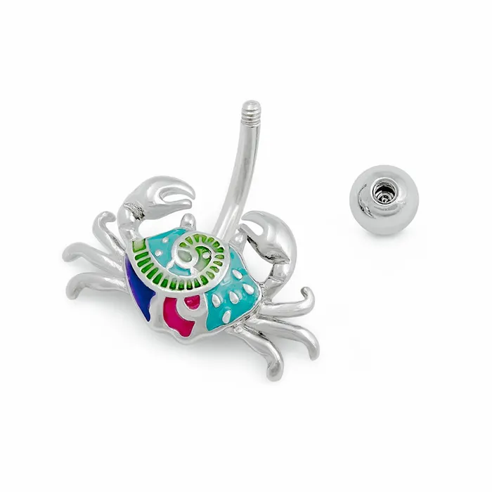 14g 38 Folky Crab Belly Button Ring Painful Pleasures Male Sex Toys