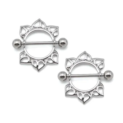 14g 58 Stippled Silver Nipple Shield Jewelry Price Per 1 Painful Pleasures Anal