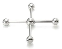 14g Multiple Tap Ball 4 Tapped Ends 5mm 6mm or 8mm Balls Price Per 1 Ball Painful Pleasures Male Sex Toys