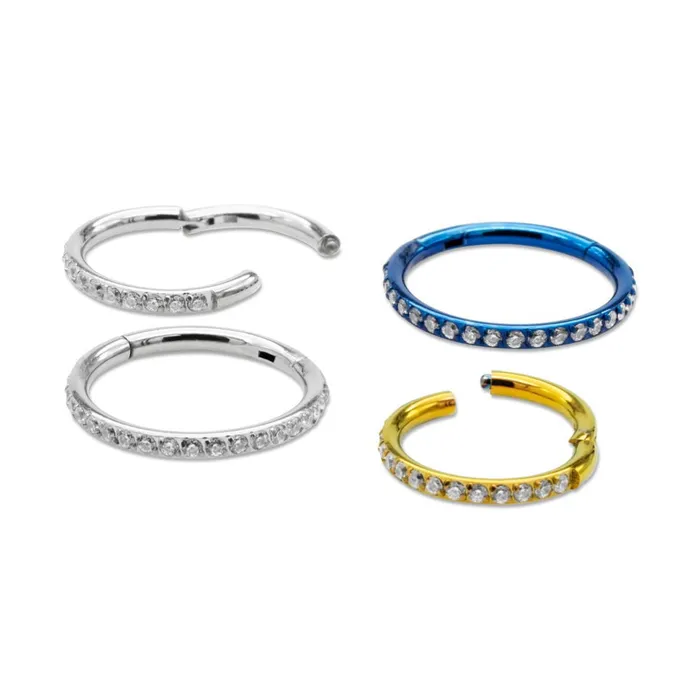 16g Jeweled Arc Titanium Clicker Price Per 1 Painful Pleasures Vibrators