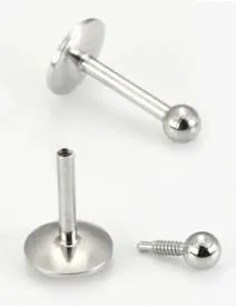 18g Stainless Steel Labret Internally Threaded Painful Pleasures Dildos