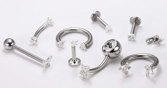 Anal Painful Pleasures 14g 12g Internally Threaded Sterling Silver Top Choose from 9 Styles Price Per 1