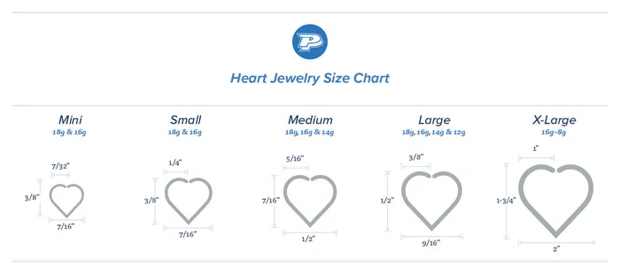 Anal Painful Pleasures 16g Niobium Heart 2 Sizes
