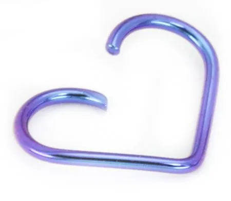 Anal Painful Pleasures 18g Niobium Unbreakable Heart 4 Sizes
