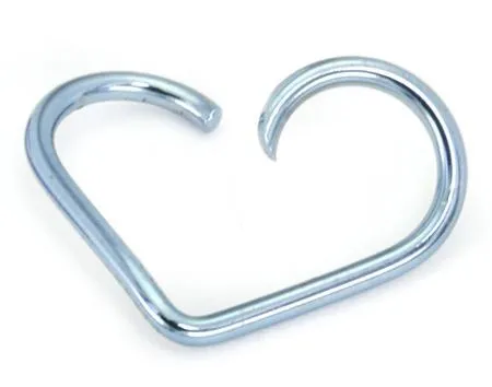 Anal Painful Pleasures 18g Niobium Unbreakable Heart 4 Sizes