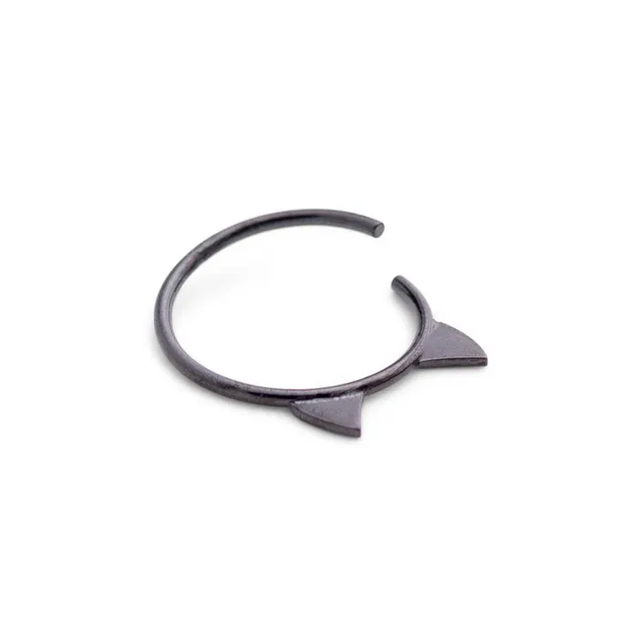 Anal Painful Pleasures 20g Cat Ear PVD Black Bendable Ring Price Per 1