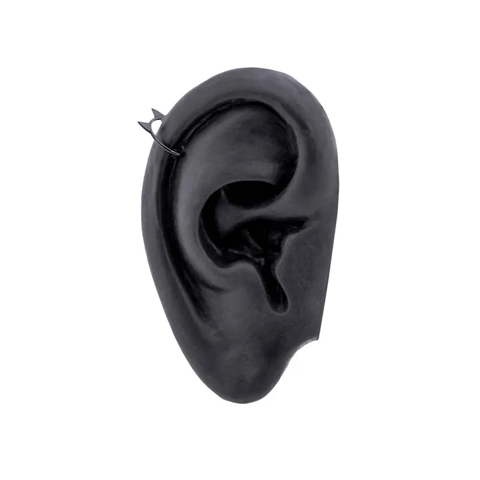 Anal Painful Pleasures 20g Cat Ear PVD Black Bendable Ring Price Per 1