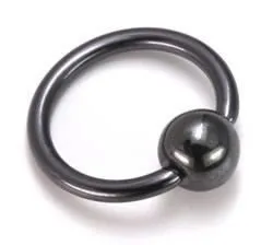 Anal Tilum Tilum 18g PVD Black Titanium Captive Bead Ring Price Per 1