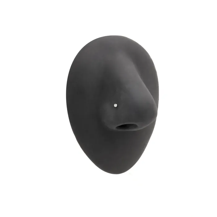 Anal Tilum Tilum 18g White Gold Crystal Jeweled Nose Screw