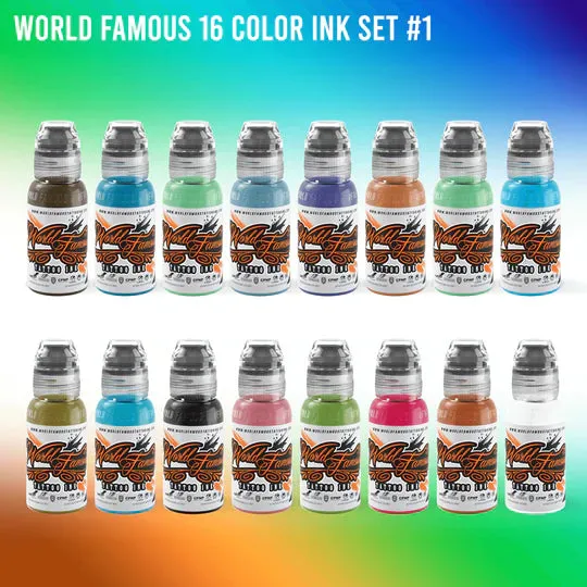 Anal World Famous 104 Color Set World Famous Tattoo Ink 1oz