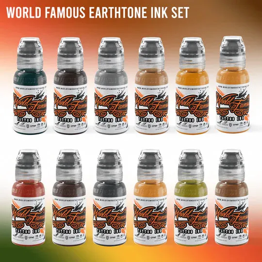 Anal World Famous 104 Color Set World Famous Tattoo Ink 1oz