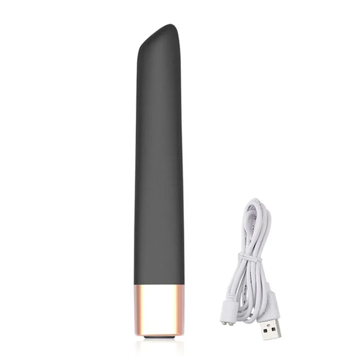 Black Bullet Vibrator with Angled Tip GSpot Vibrator FUNMATES Female Sex Toys