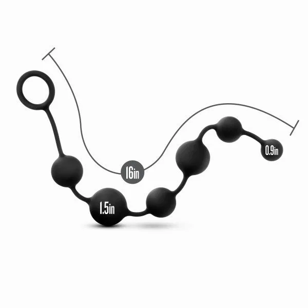 Blush Anal Adventures Silicone Large Anal Beads Male Sex Toys
