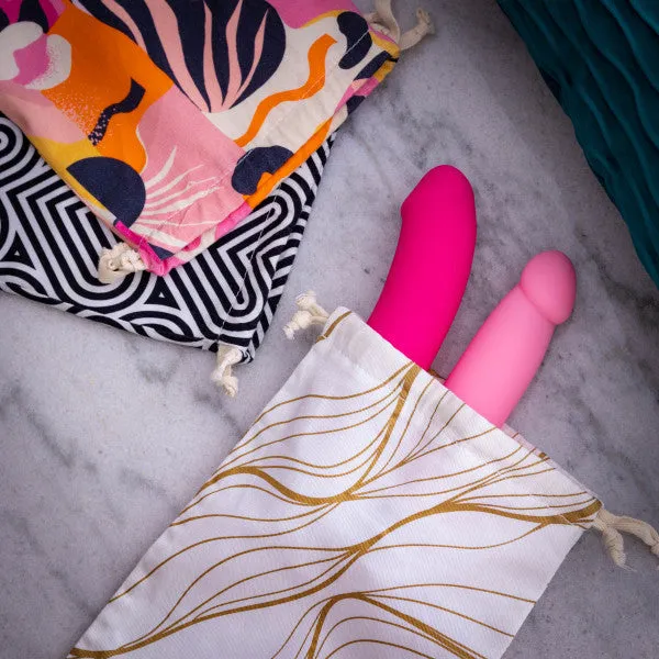Blush Embrace White Gold Toy Storage Bag Blush Vibrators