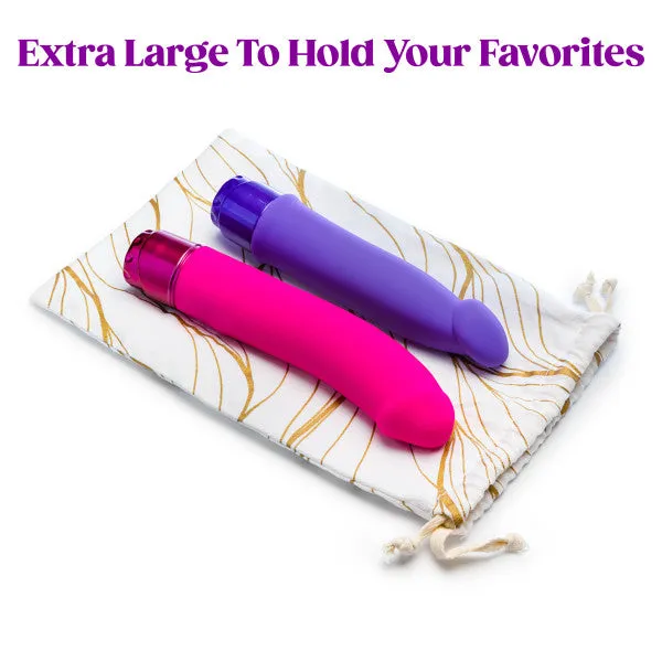 Blush Embrace White Gold Toy Storage Bag Blush Vibrators
