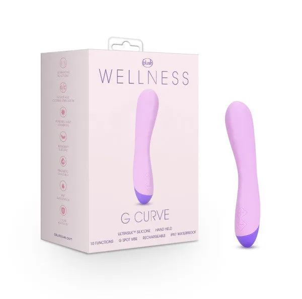 Blush Female Sex Toys Wellness G Curve Rumbly Waterproof Silicone GSpot Vibrator