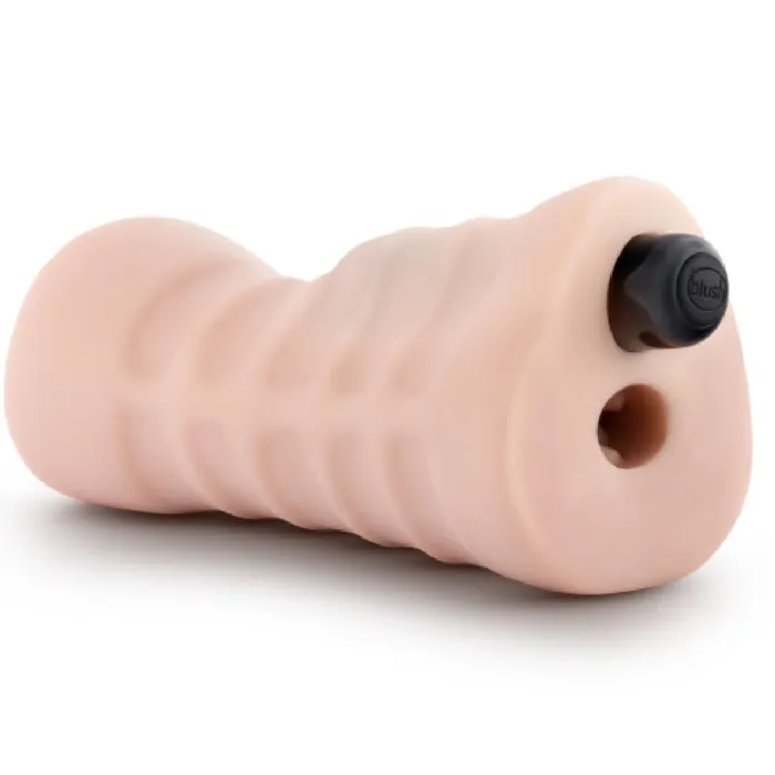 Blush Male Sex Toys M for Men 3Pack SelfLubricating Vibrating Pocket Strokers