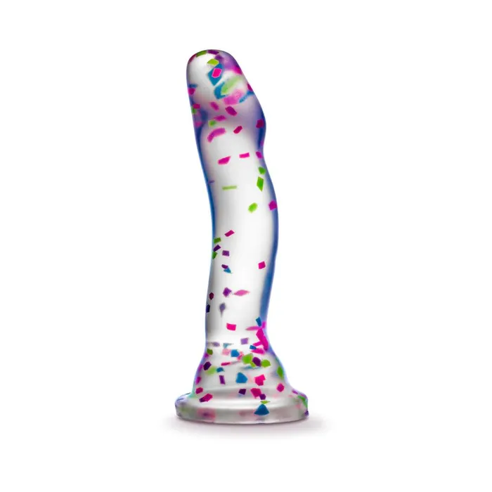 Blush Novelties Neo Elite GITD Hanky Panky 75in Confetti Filled Dong Female Sex Toys