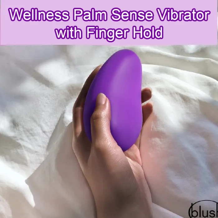 Blush Wellness Palm Sense Rumbly External Vibrator with Finger Hold Female Sex Toys