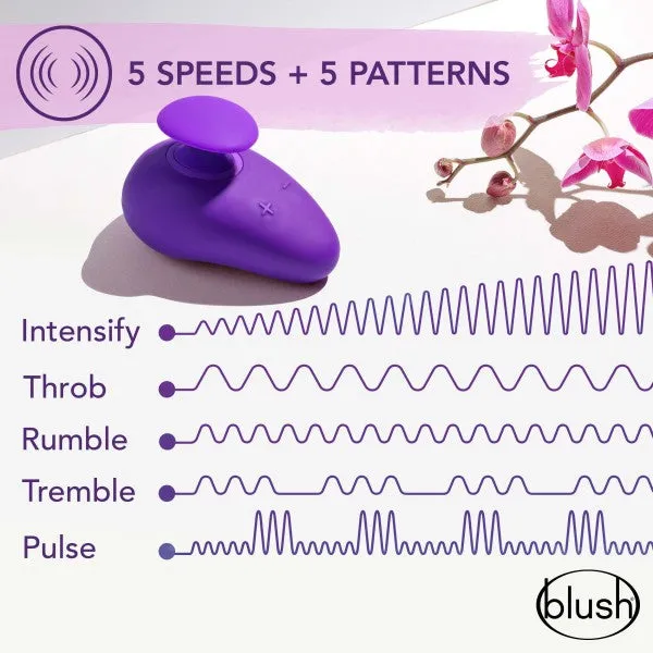 Blush Wellness Palm Sense Rumbly External Vibrator with Finger Hold Female Sex Toys