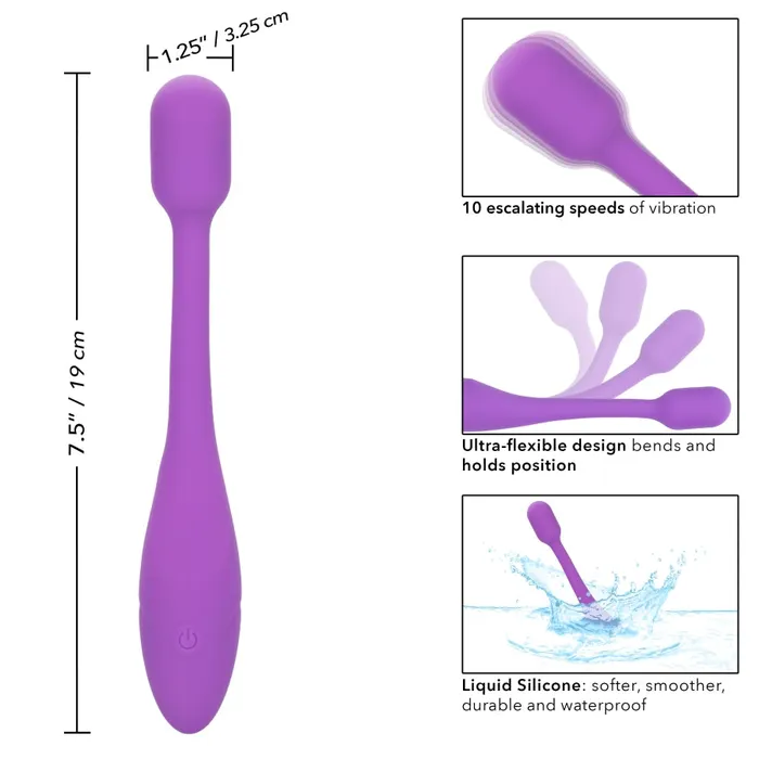 CalExotics Female Sex Toys Bliss Flex O Teaser Slim First Time G Spot Vibrator