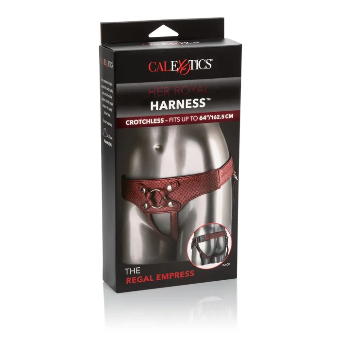 CalExotics The Regal Empress Heavy Duty Strapon Harness Red Female Sex Toys