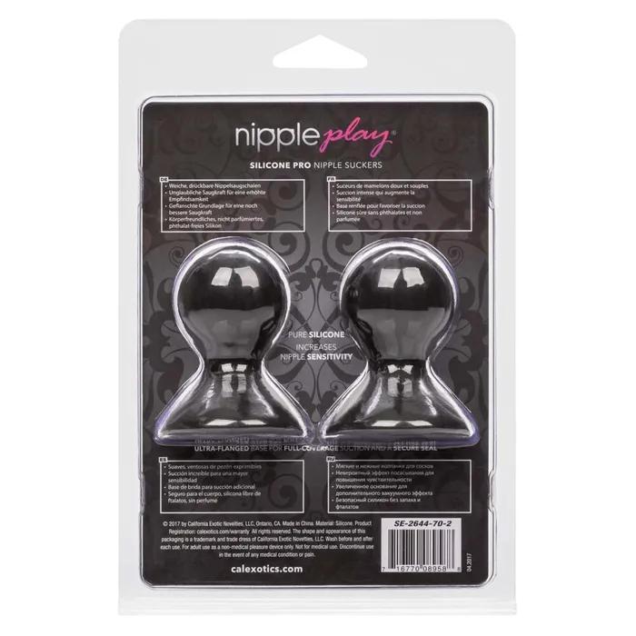 California Exotics Anal Nipple Play Silicone Pro Nipple Suckers Black