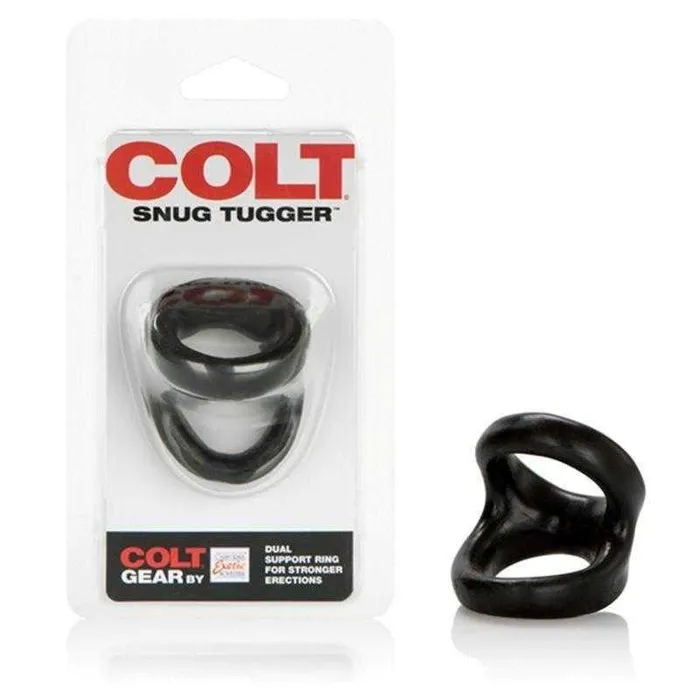 COLT Snug Tugger Cock and Ball Ring Black California Exotic Novelties Inc Male Sex Toys COLT Snug Tugger Cock and Ball Ring Black California Exotic Novelties Inc Male Sex Toys